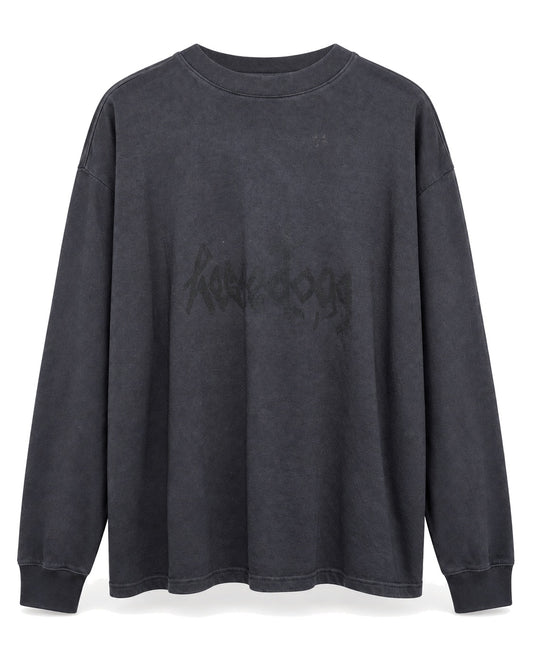 Ghetto Longsleeve Vorderseite, schwarz auf schwarz