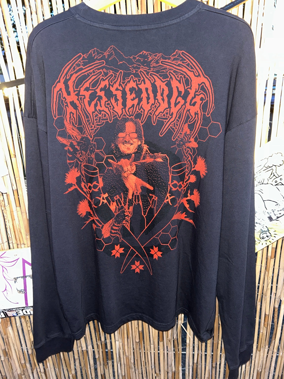 HESSEDOGG Ghetto Longsleeve roter Backprint