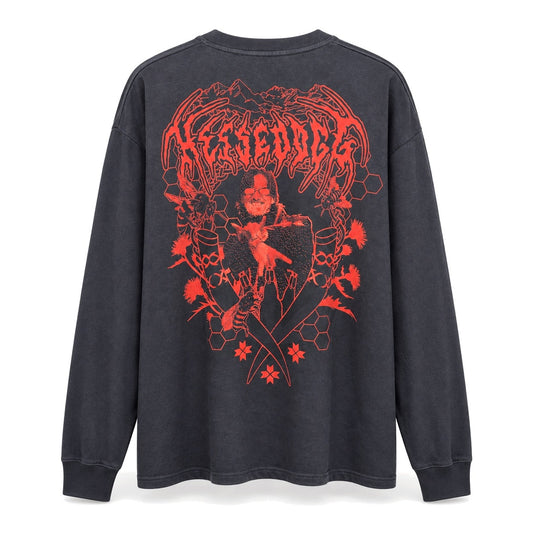 Ghetto Longsleeve Rückseite mit rotem HESSEDOGG-Backprint